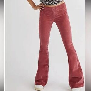 Free People Pink Mauve Corduroy Pants Sz 31